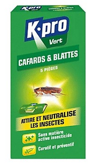 Pièges à cafards et blattes K-Pro vert x5