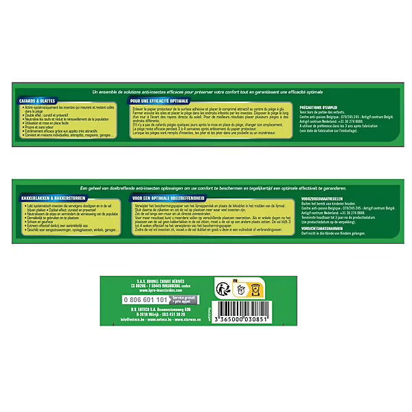 Pièges à cafards et blattes K-Pro vert x5