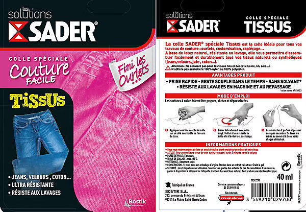 Colle Sader pour Tissus – Couture Facile 40 ml