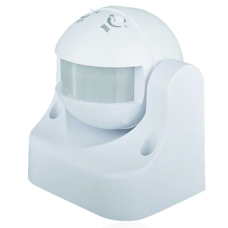 Détecteur de mouvement infrarouge avec capteur crépusculaire blanc – Electraline