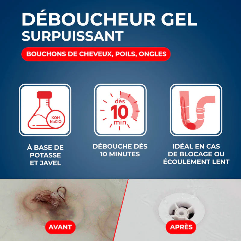 Déboucheur canalisations spécial cheveux – Starwax (900 ml)