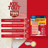 Ruban adhésif de fixation transparente Cyanolit Koltout – 10 pièces