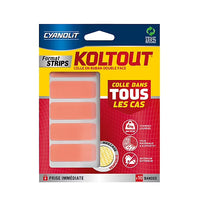 Ruban adhésif de fixation transparente Cyanolit Koltout – 10 pièces